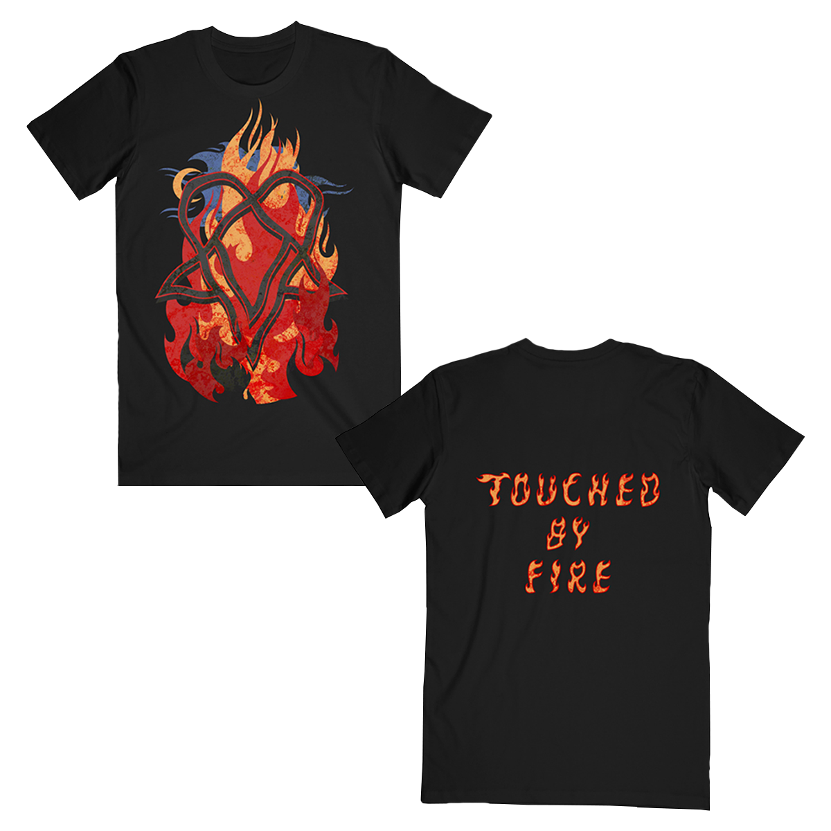 Touched by Fire Black Tee