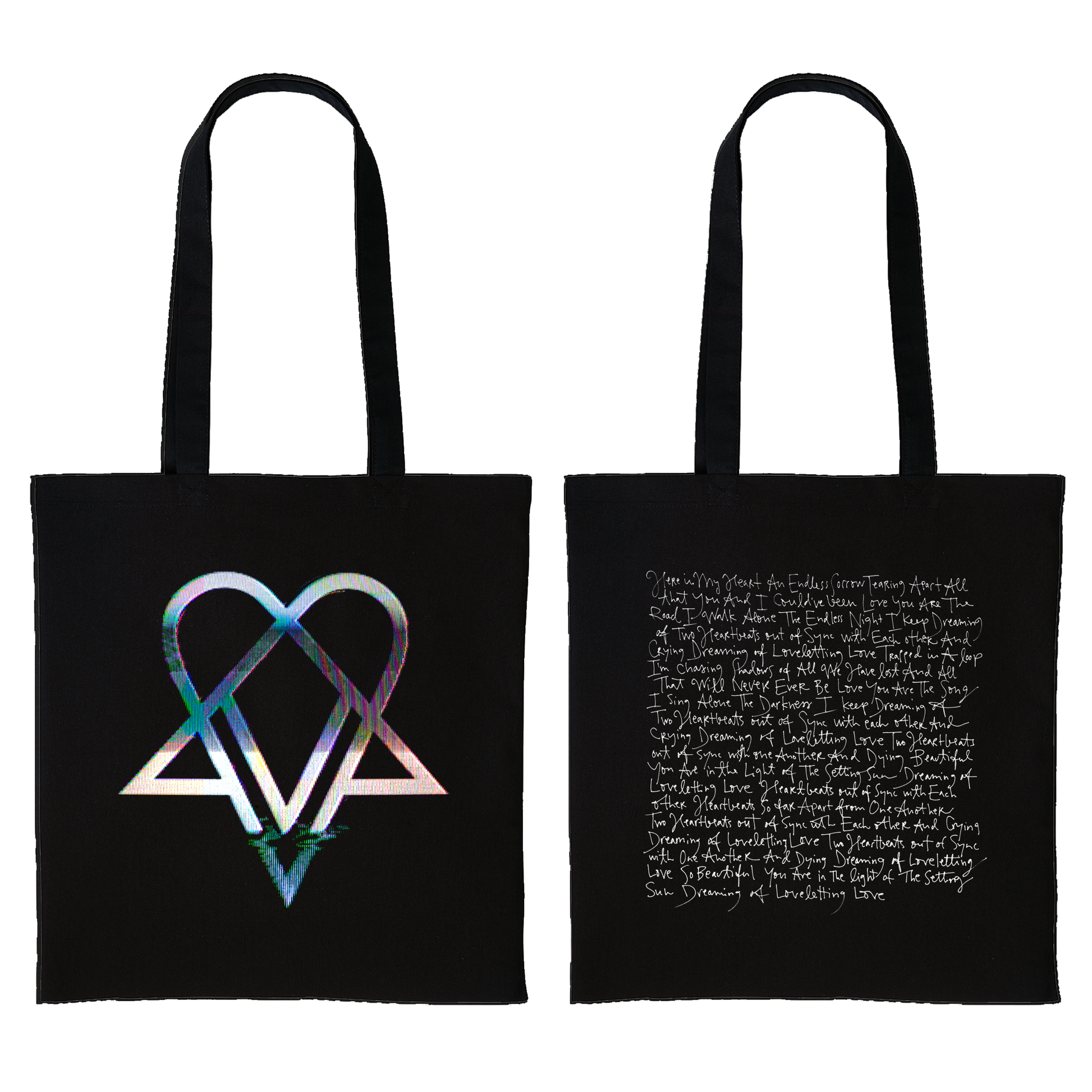 Loveletting Black Tote Bag